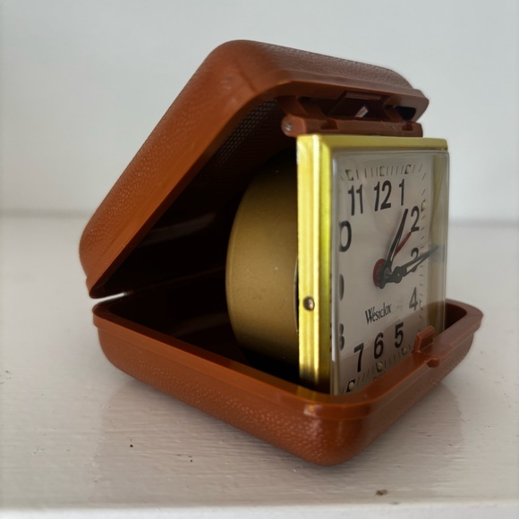 Vintage Westclox Travel Alarm Clock 3" Mechanical Wind Up - Picture 2 of 6